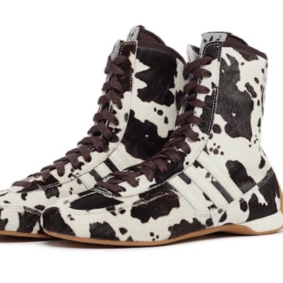 adidas | Shoes | Adidas Rasant Mid Cow Print Retro Sneakers | Poshmark